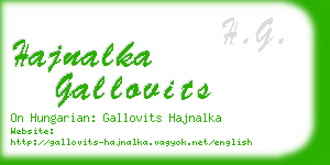 hajnalka gallovits business card